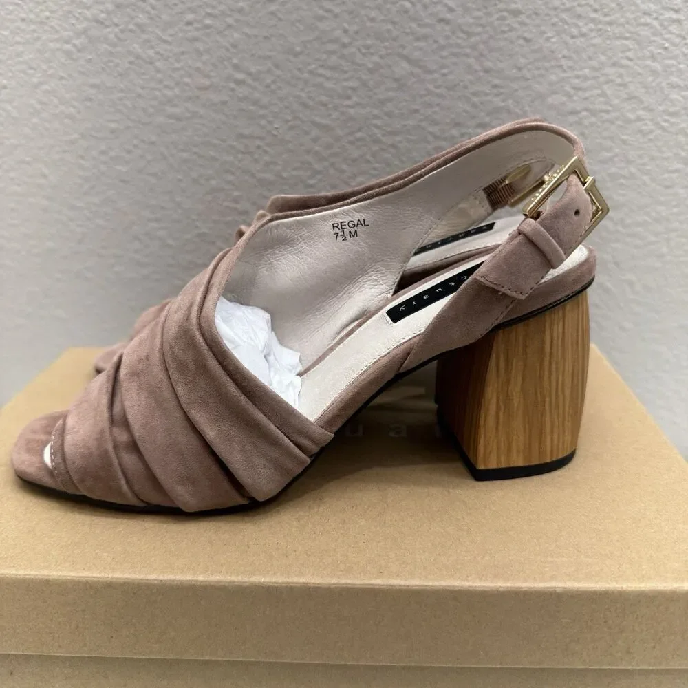 Sanctuary Regal Slouchy Asymmetric Sandal Desert Taupe - Size 7.5 M New